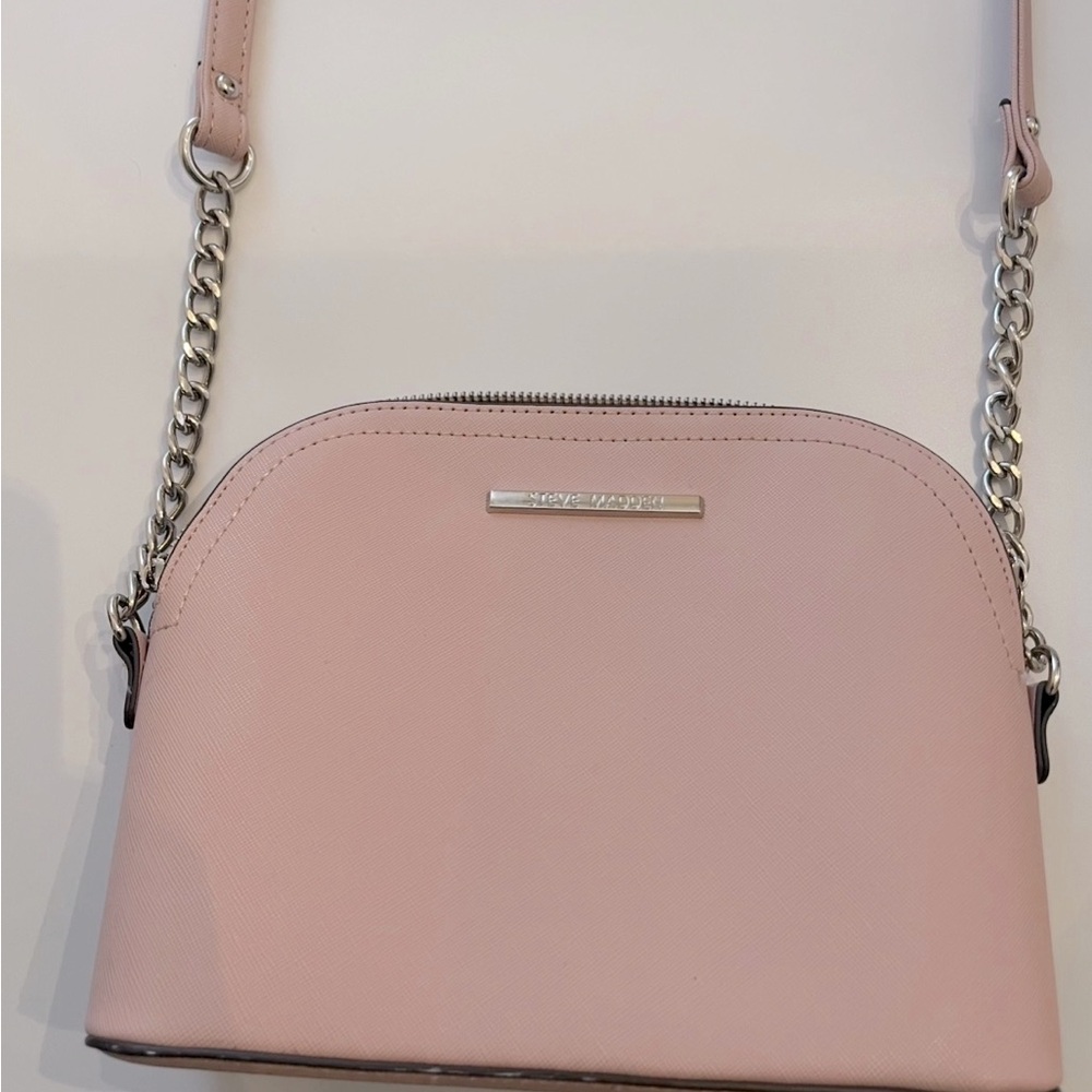 Steve Madden blush colored Cross Body with chain accents